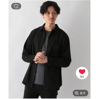 グローバルワーク(GLOBAL WORK)のURBAN SHIRT＋WARM グローバルワーク　黒　シャツ(シャツ)