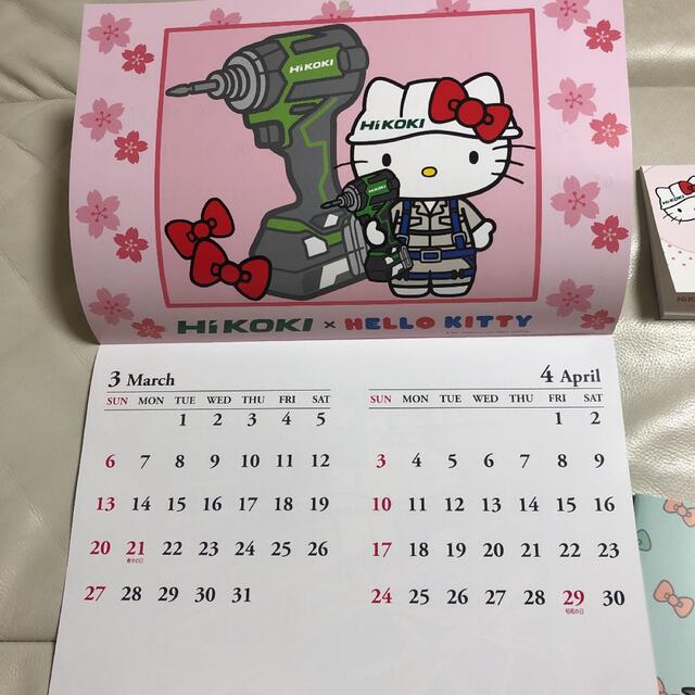 HIKOKI᙭HELLO KITTY  2022年カレンダー  ノート　メモ帳 インテリア/住まい/日用品の文房具(カレンダー/スケジュール)の商品写真