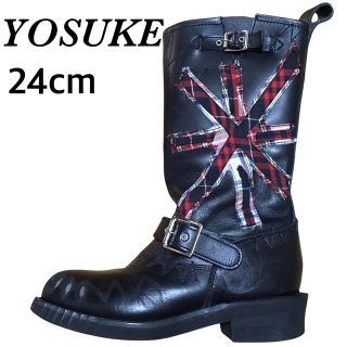 ヨースケ(YOSUKE)のYOSUKE ヨースケ レディース ユニオンジャック ロングブーツ(ブーツ)