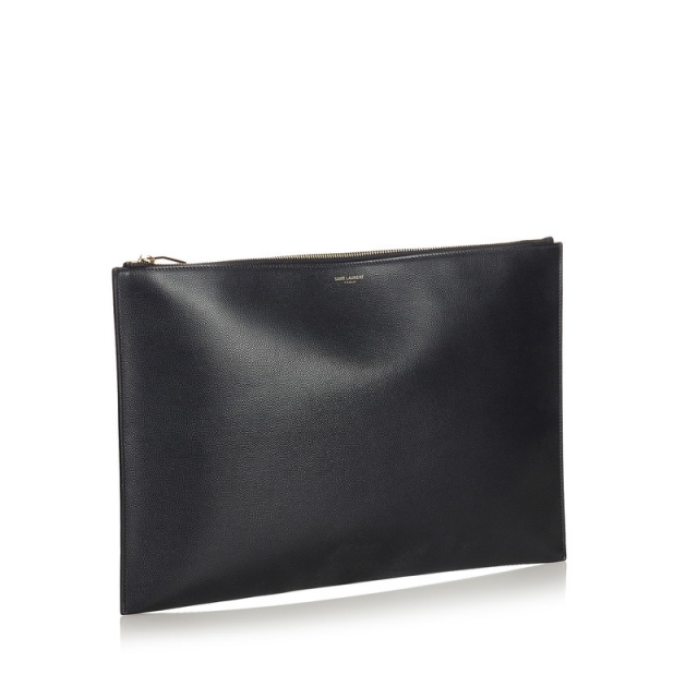 Saint Laurent - 美品 サンローラン クラッチバッグ レザー メンズ