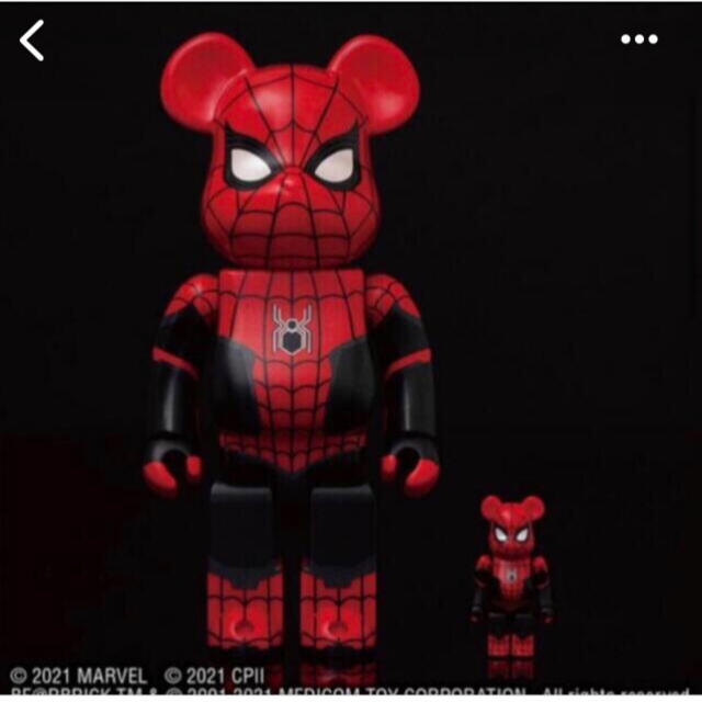 全高約70mm400%BE@RBRICK SPIDER MAN セブンネット100% & 400%