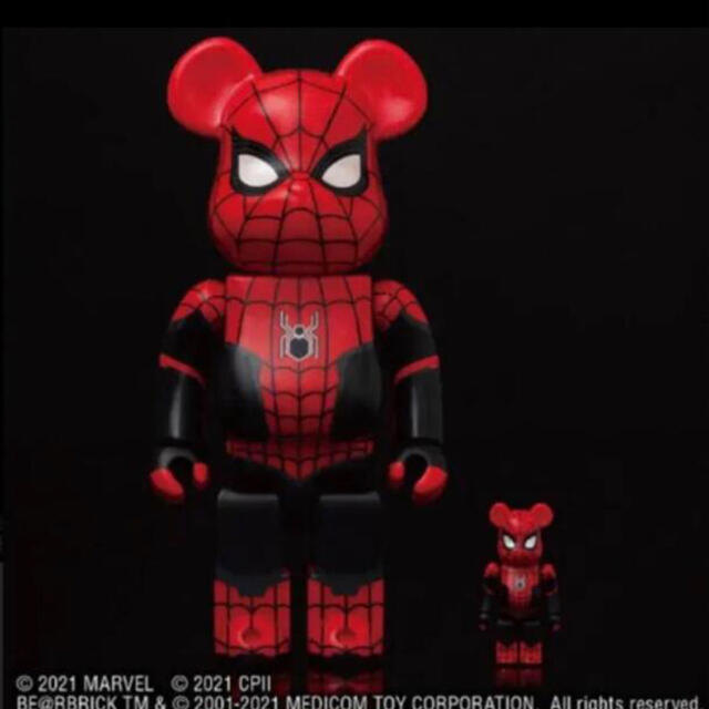 MARVEL(マーベル)のスパイダーマン ベアブリック 100% & 400% セブンネット ハンドメイドのおもちゃ(フィギュア)の商品写真