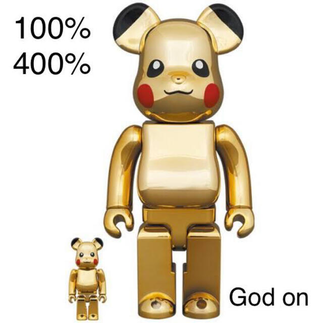 BE@RBRICK ピカチュウ GOLD CHROME  100％＆400％