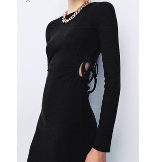 ザラ(ZARA)のZARAカットアウトワンピース新品‼️未使用‼️(ミニワンピース)