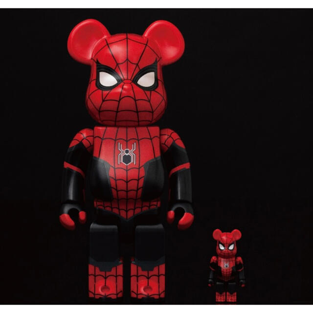 BE@RBRICK SPIDER-MAN 100％ & 400％ 黒赤セットハンドメイド