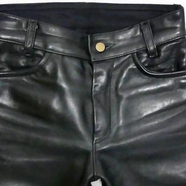 VANSON - バンソン レザーパンツ メンズ W29 黒 バイク 革パンツ 本革