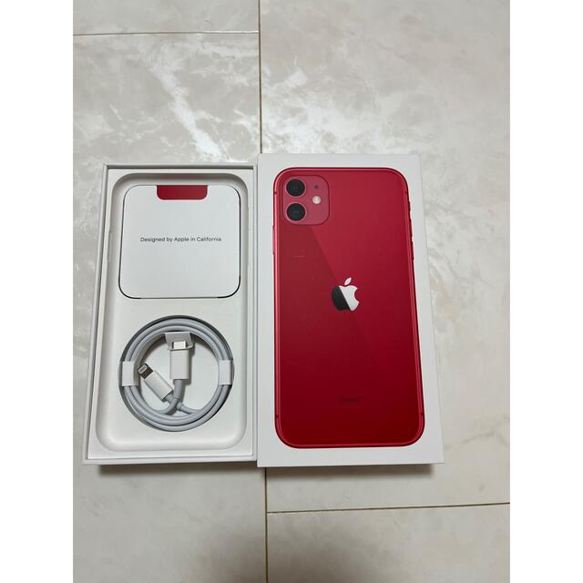 新品　動作確認のみ　iPhone11  128GB  RED  SIMフリー