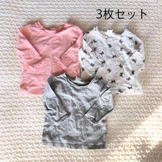 エイチアンドエム(H&M)の3枚セット　4-6M   60cm  トップス(シャツ/カットソー)