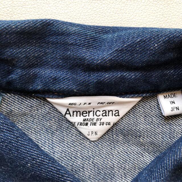 AMERICANA(アメリカーナ)の880アメリカーナ やわらかコットン100％ デニムジャケットGジャン青S綿 レディースのジャケット/アウター(Gジャン/デニムジャケット)の商品写真