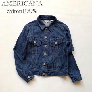 アメリカーナ(AMERICANA)の880アメリカーナ やわらかコットン100％ デニムジャケットGジャン青S綿(Gジャン/デニムジャケット)