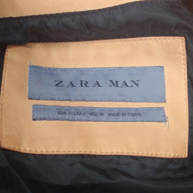 ZARA(ザラ)の【出品4/17まで】ZARA MAN シングルライダースジャケット Sサイズ メンズのジャケット/アウター(ライダースジャケット)の商品写真