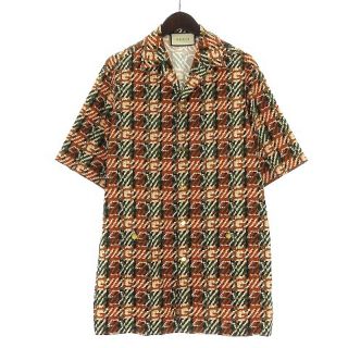 グッチ(Gucci)のグッチ 20SS ウーブン シャツ ジャケット 半袖 マルチカラー 44(シャツ)