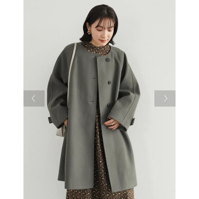 chocol raffine robe(ショコラフィネローブ)の新品♡ Green Parks♡ノーカラーロングコート レディースのジャケット/アウター(ロングコート)の商品写真