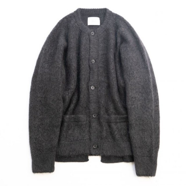 stein mohair cardigan - dark charcoal メンズのトップス(カーディガン)の商品写真