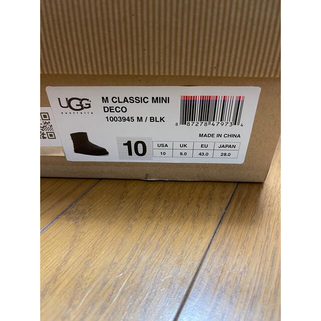 UGG(アグ)のUGG アグ ムートンブーツ　本物　メンズ　黒　サイズ28cm  交渉OK！ メンズの靴/シューズ(ブーツ)の商品写真