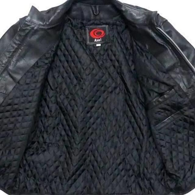 Axel レザーライダース ジャケット メンズ XXXL 黒 シングル 本革 3