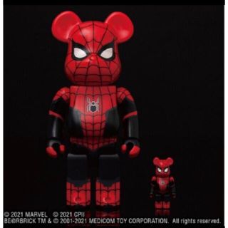 メディコムトイ(MEDICOM TOY)の【BE@RBRICK 】スパイダーマン　セブンネット限定　100% & 400%(キャラクターグッズ)