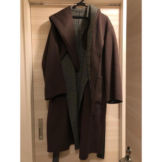 <6(ROKU)>HOOD REVER GOWN COAT/コート
