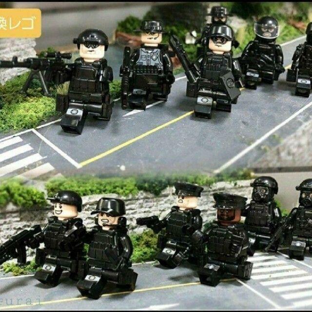 ☆レゴ互換品特殊部隊SWAT②☆ ミニフィグ12体&ジープ キッズ/ベビー/マタニティのおもちゃ(積み木/ブロック)の商品写真