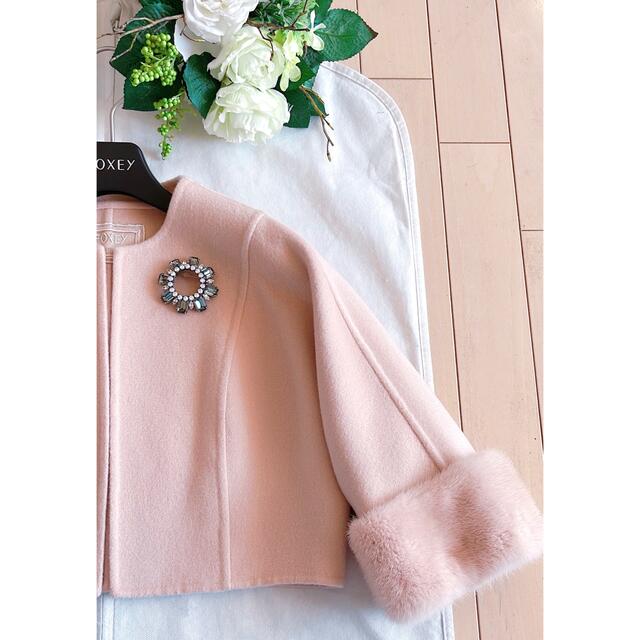 ゜゜・】 FOXEY - FOXEY 2019年ミンク付きカシミヤジャケット38極美品 ...