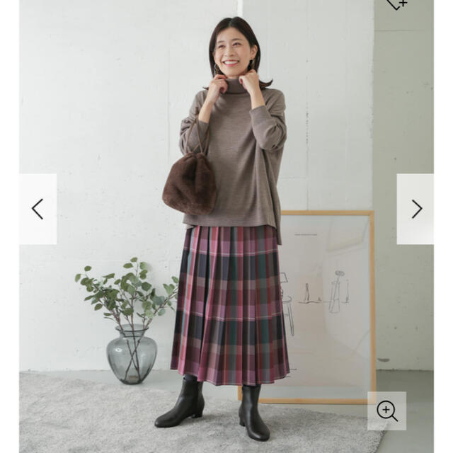 DOORS / URBAN RESEARCH - 新品タグ カラーチェックプリーツスカート PURPLEの通販 by つよちゃん's shop