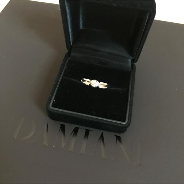 代引き人気 Damiani 美品 ダミアーニ ダイヤ リング 指輪 9号 0.15ct 