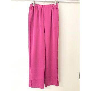 ビューティアンドユースユナイテッドアローズ(BEAUTY&YOUTH UNITED ARROWS)の6(ROKU)ロク SATIN PANTS サテン パンツ ピンク 36(カジュアルパンツ)