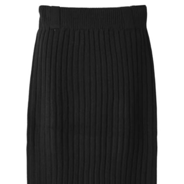 GRL(グレイル)の新品グレイル リブニットタイトスカート黒 レディースのスカート(ひざ丈スカート)の商品写真