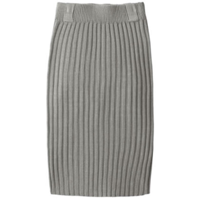 GRL(グレイル)の新品グレイル リブニットタイトスカート黒 レディースのスカート(ひざ丈スカート)の商品写真