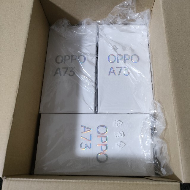 OPPO(オッポ)の【新品未使用✕３】OPPO A73 SIMフリー CPH2099 ネイビーブルー スマホ/家電/カメラのスマートフォン/携帯電話(スマートフォン本体)の商品写真