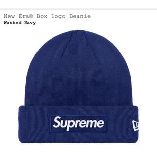 シュプリーム(Supreme)のsupreme box logo beanie navy 21aw(ニット帽/ビーニー)