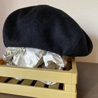 カシラ(CA4LA)のCA4LA ウール　カシミア　ミックス　黒　ベレー帽(ハンチング/ベレー帽)