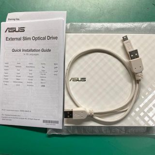 エイスース(ASUS)の【説明書・ケーブル付き！】【ツヤあり】外付けディスクドライブ(PC周辺機器)