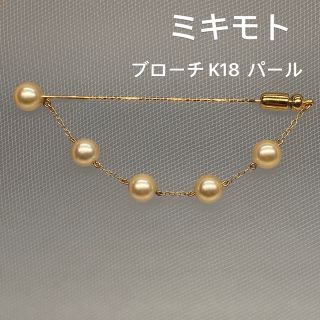 ミキモト(MIKIMOTO)のミキモト　mikimoto パールブローチ　K18 (ブローチ/コサージュ)