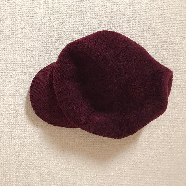 【値下げ】【未使用】evangile ボルドー キャスケット 帽子 キャップ レディースの帽子(キャスケット)の商品写真