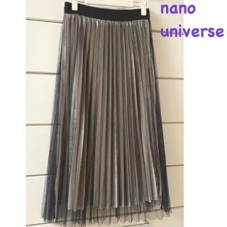 ナノユニバース(nano・universe)の美品 ＊ nano・universe ＊ チュールベロアプリーツスカート(その他)