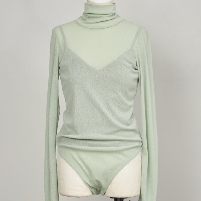 Rosary moon(ロザリームーン)の18日まで値引き！Turtle Neck Sheer Leotard レディースのトップス(カットソー(長袖/七分))の商品写真