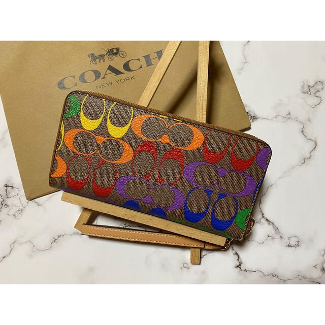 COACH】コーチ長財布 レインボーシグネチャー(C4537) COACH】コーチ長財布 レインボーシグネチャー(C4537)