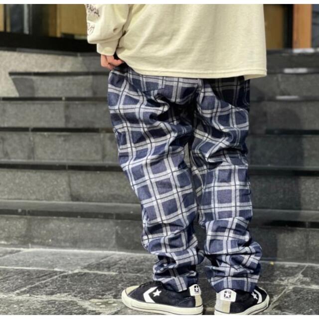 WANIMA(ワニマ)のLEFLA check denim easy pants（NVY） XXL メンズのパンツ(デニム/ジーンズ)の商品写真