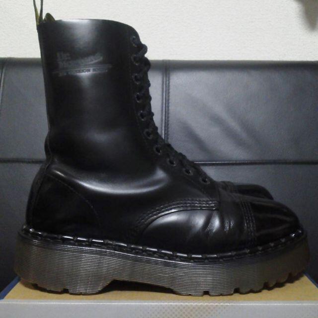 Dr.Martens(ドクターマーチン)の【激レア】Dr.Martens 英国製 クレイジーボム UK9 厚底 10ホール メンズの靴/シューズ(ブーツ)の商品写真