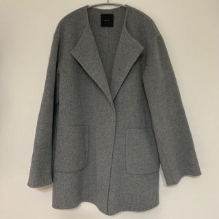 スピックアンドスパン(Spick & Span)のノーカラーリバーコート☆36サイズ(ノーカラージャケット)