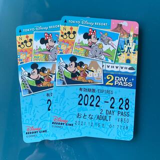 ディズニー(Disney)のディズニーリゾートライン 2day pass 2枚(遊園地/テーマパーク)