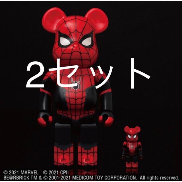 全高約70mm400%BE@RBRICK SPIDER-MAN UPGRADED SUIT 2セット