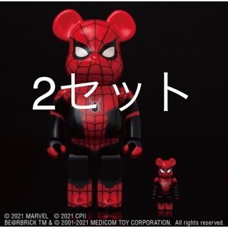 メディコムトイ(MEDICOM TOY)のBE@RBRICK SPIDER-MAN UPGRADED SUIT 2セット(アメコミ)