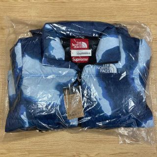 シュプリーム(Supreme)のSupreme TNF Bleached Denim Print Nuptse (ダウンジャケット)