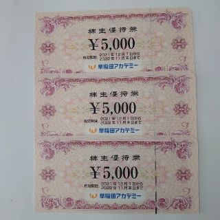 早稲田アカデミー株主優待券(その他)