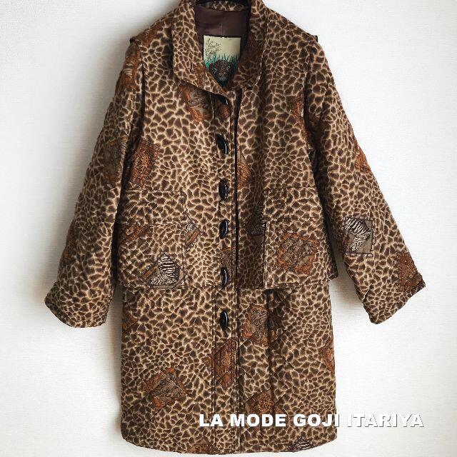 【伊太利屋】La Moda Goji レオパード総柄 キルティングコート | フリマアプリ ラクマ