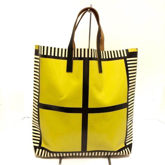 マルニ トートバッグ - イエロー×黒 | www.hartwellspremium.com