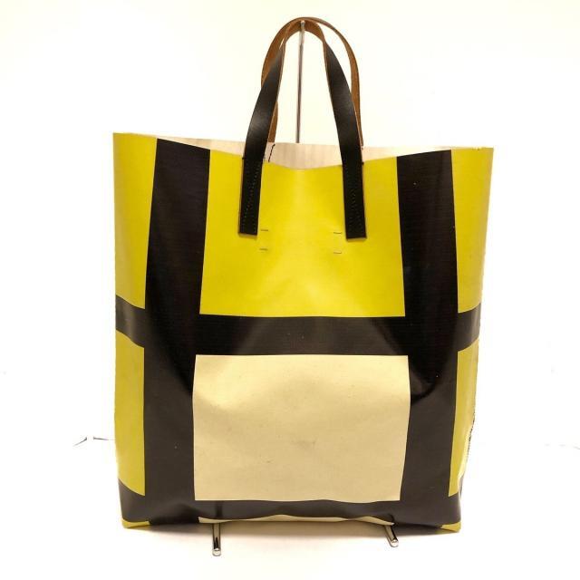 マルニ トートバッグ - イエロー×黒 | www.hartwellspremium.com