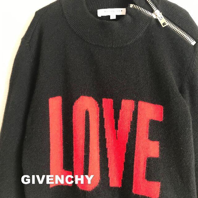 【GIVENCHY】ジバンシィー カシミヤ混 ジップニット LOVE ニット 2